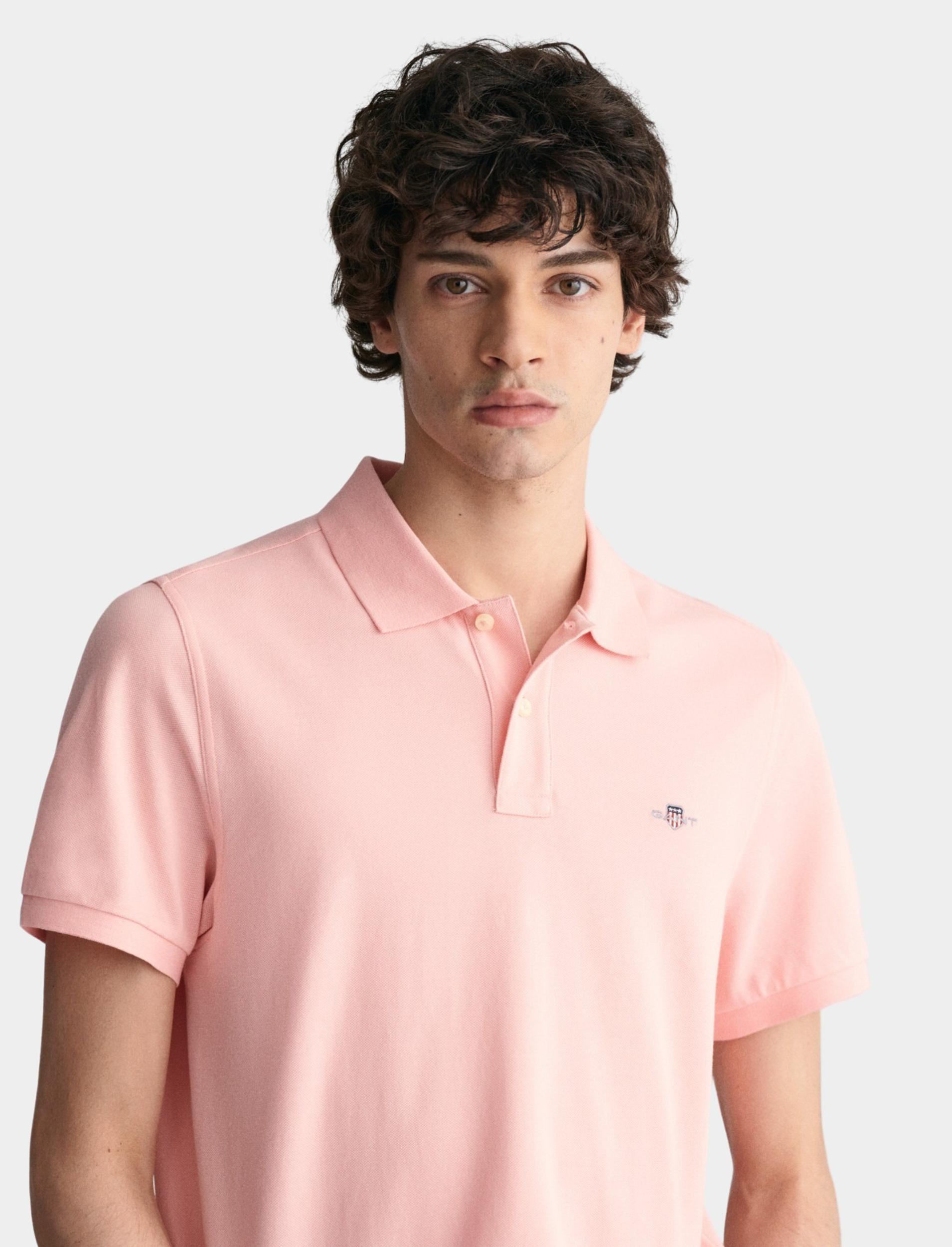 Gant Polo korte mouw Roze Shield SS Pique Polo 2210/671