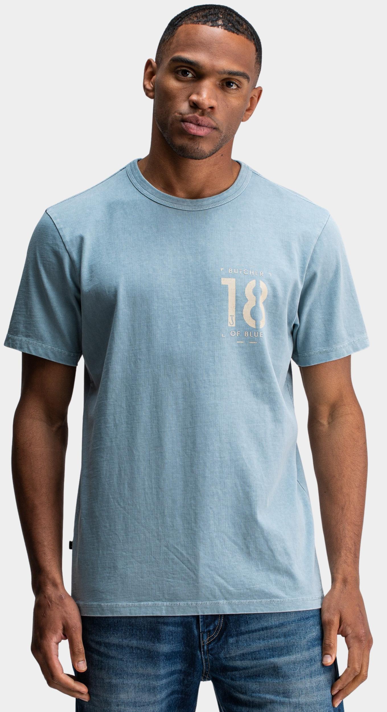 Butcher of Blue T-shirt korte mouw Blauw Army 18 Stencil Tee M2522002/823V