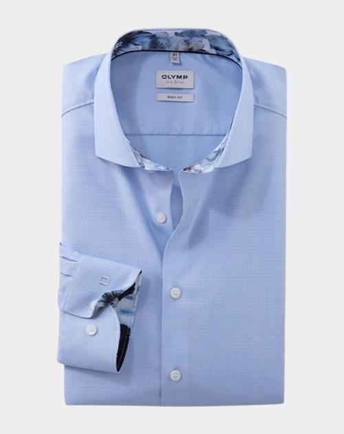 Olymp Business hemd lange mouw Blauw Level Five 209674/11
