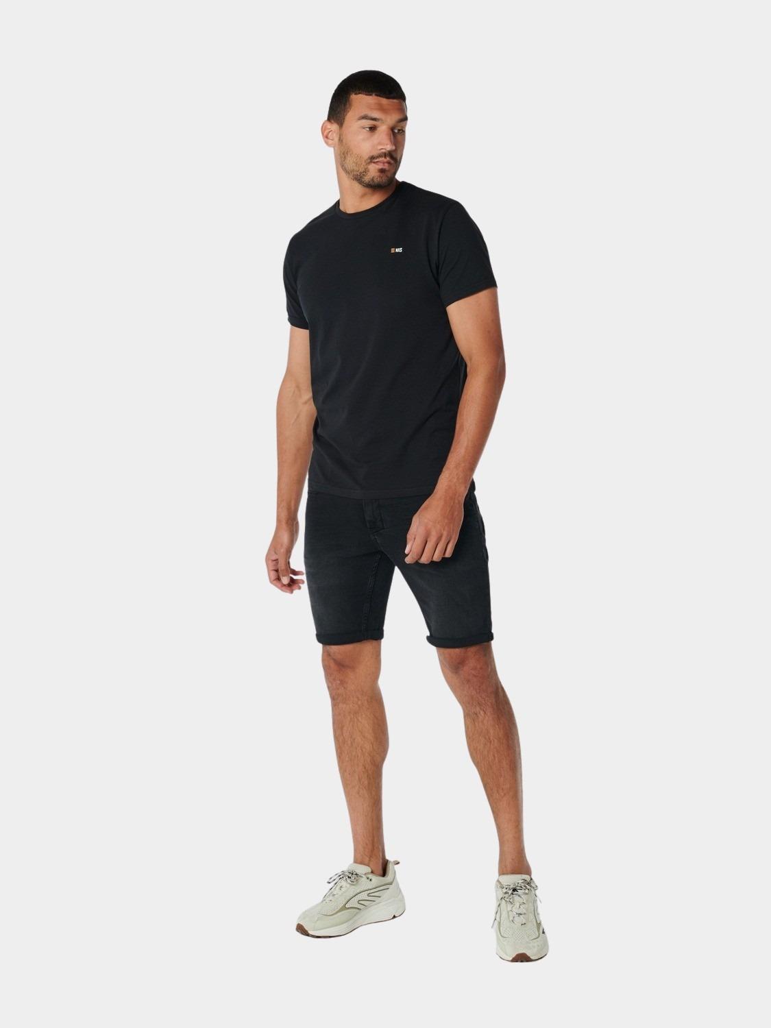 No Excess T-shirt korte mouw Zwart T-Shirt Crewneck Solid Basic N3401D/020