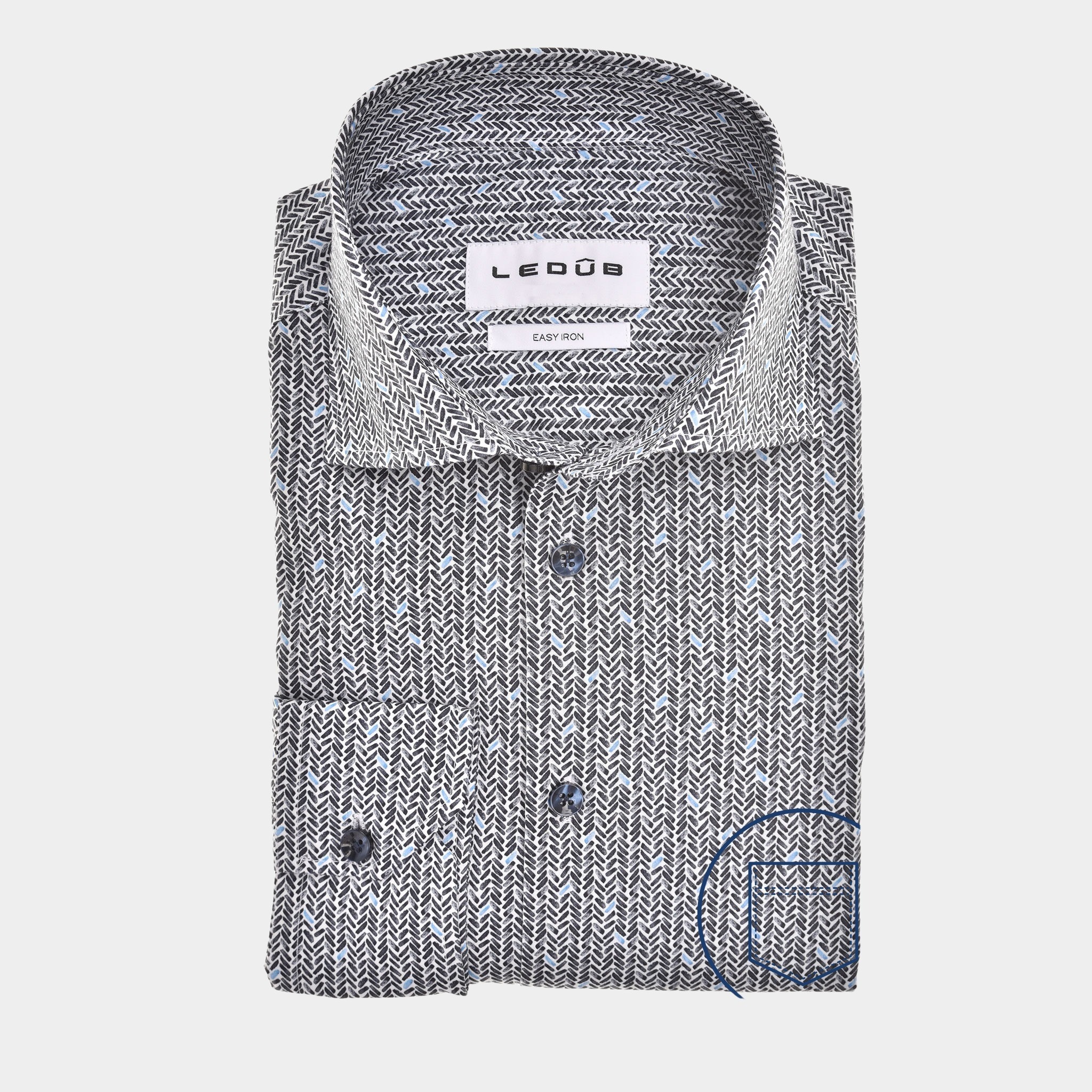 Ledub Business hemd lange mouw Blauw LE24201 MFN 5 0142596/190-000-000