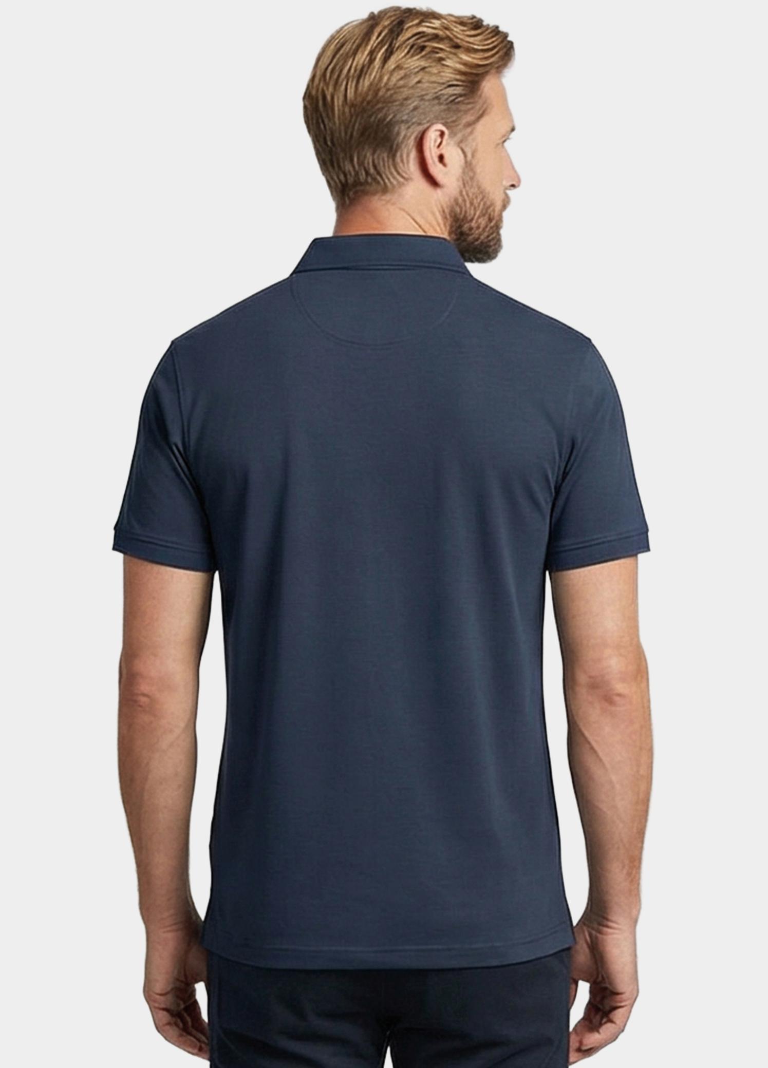 Giordano Polo heren Blauw Lino Short Sleeve Polo Liquid 616578/60