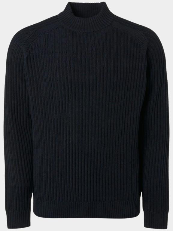 No Excess Pullover Blauw Pullover Crewneck Rib Knit Re 17230941/029