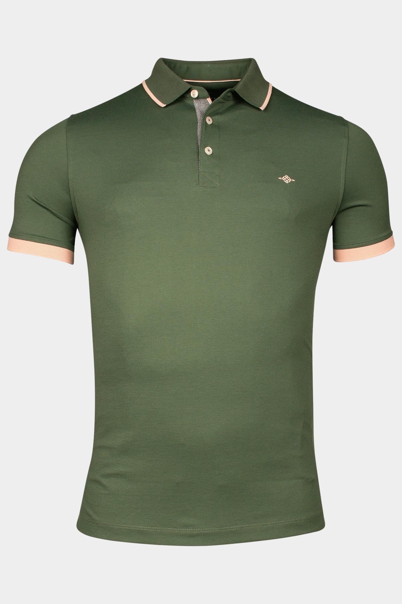 Baileys Polo korte mouw Groen Poloshirt Solid Pique 515234/74