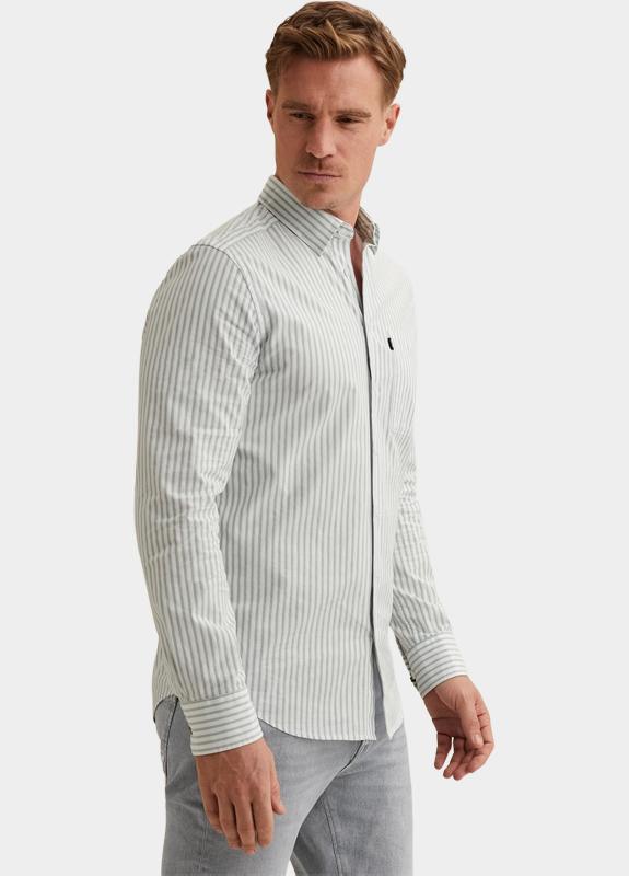 Vanguard Casual hemd lange mouw Blauw LONG SLEEVE SHIRT YD Stripe w VSI2602215/5144