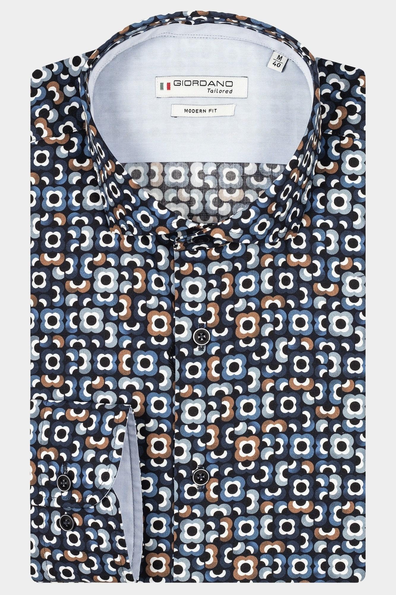 Giordano Casual hemd lange mouw Blauw Row, LS Cutaway  Vintage Flow 427817/60