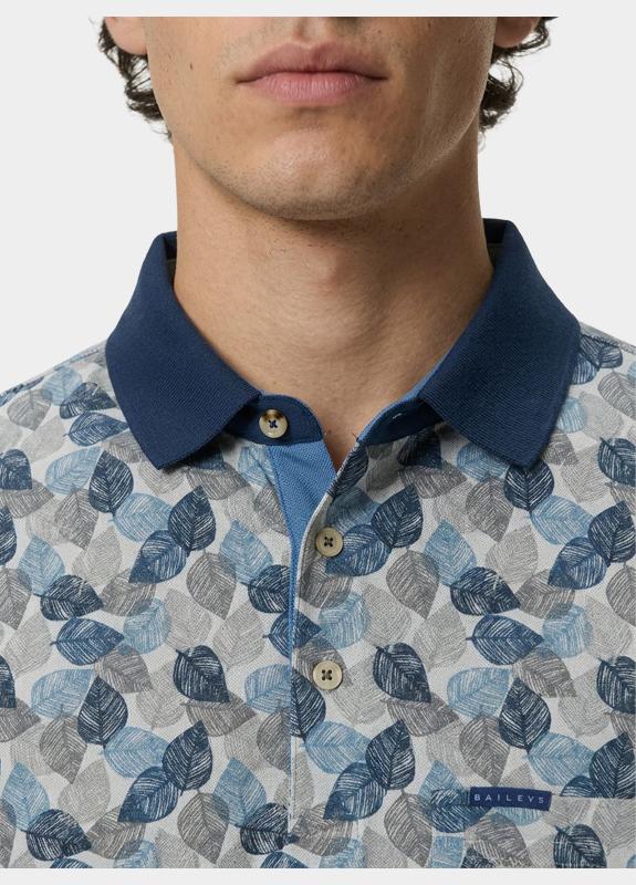 Baileys Polo heren Blauw Poloshirt 2-tone Pique, all o 615229/650
