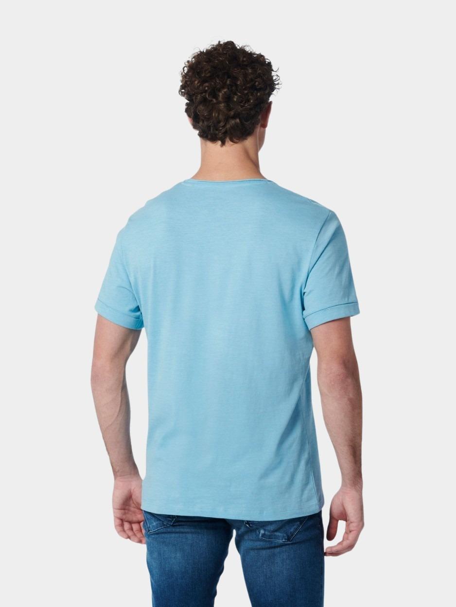 No Excess T-shirt korte mouw Blauw T-Shirt Crewneck Slub Respons 19340202SN/128