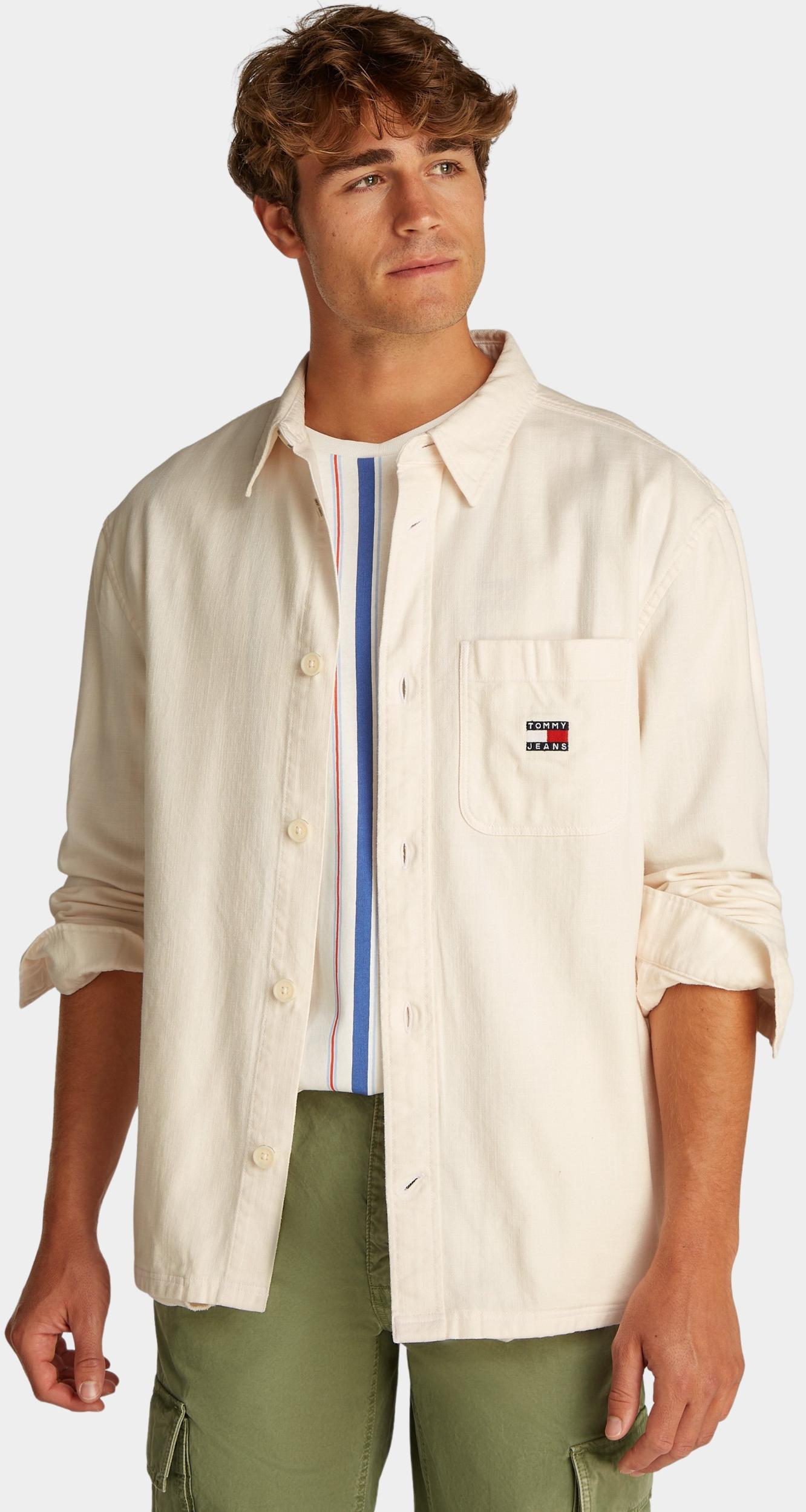 Tommy Jeans Overshirt Wit TJM COTTON SLUB LS OVERSHIRT DM0DM20874/YBH
