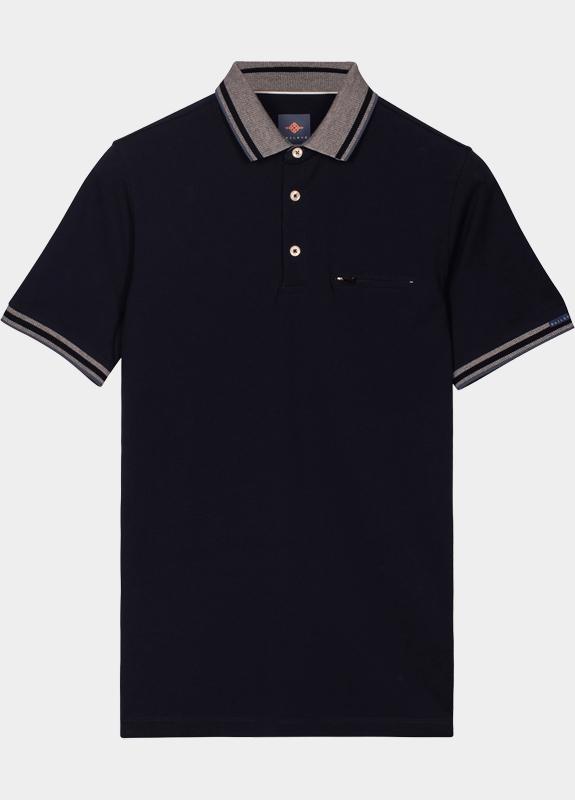Baileys Polo heren Blauw Poloshirt 2-tone Solid 615212/69