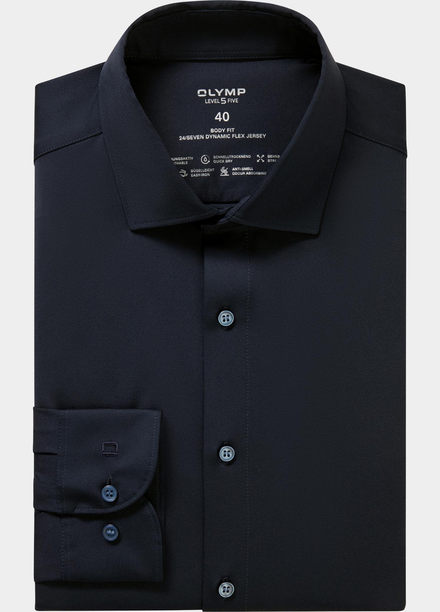 Olymp Overhemd extra lange mouw Blauw 24/7 Level 5 bf D.6460 200289/18