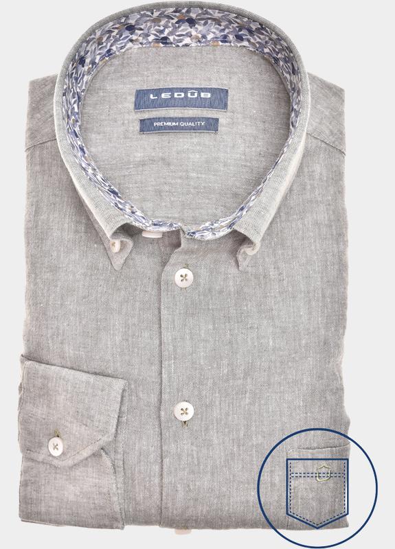 Ledub Business hemd lange mouw Groen  0142445/560-161-000