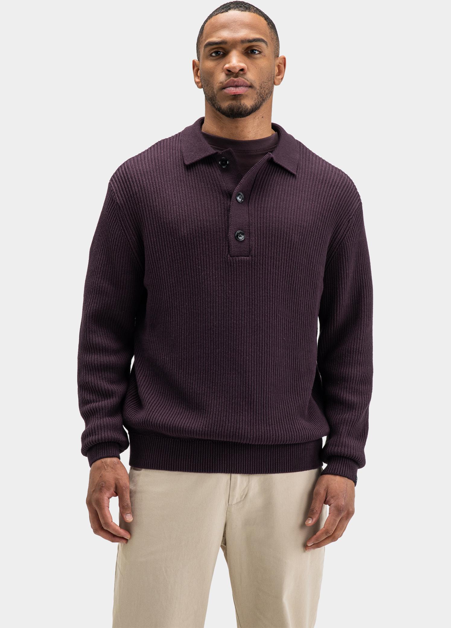 Butcher of Blue Polo lange mouwen heren Rood Galway M2626033/845