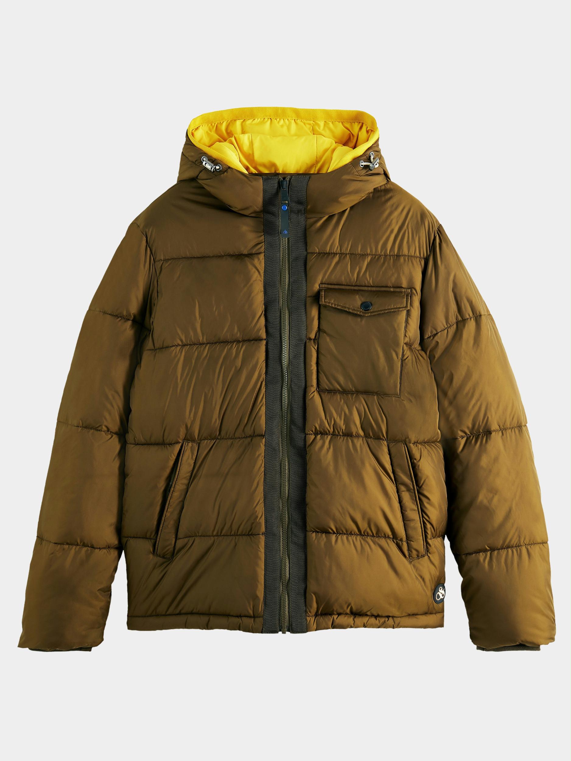 Scotch & Soda Winterjack Groen Hooded puffer jacket 169101/0360