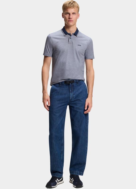 BOSS Orange Polo heren Blauw PeoxfordNew 10256894 01 50507814/464