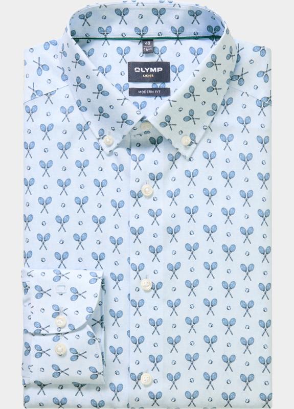 Olymp Zakelijk overhemd heren Blauw Luxor 129814/11