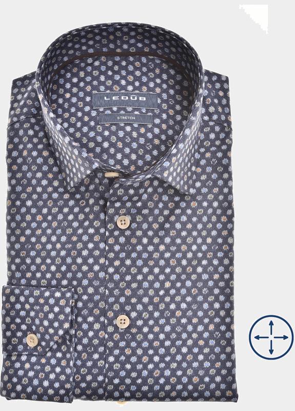 Ledub Business hemd lange mouw Blauw  0142145/190-690-000