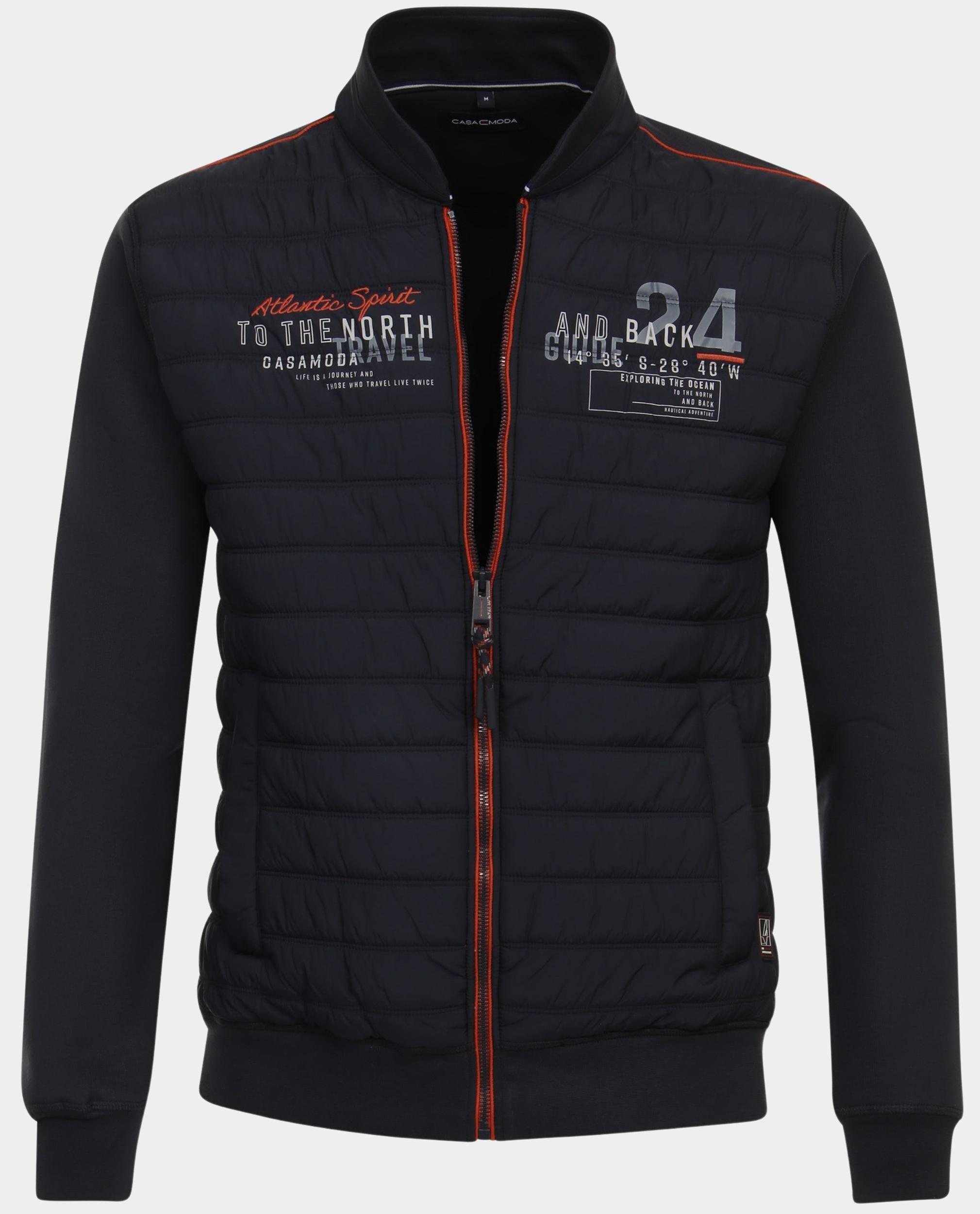 Casamoda Vest Blauw Sweatjacke 444189300/108