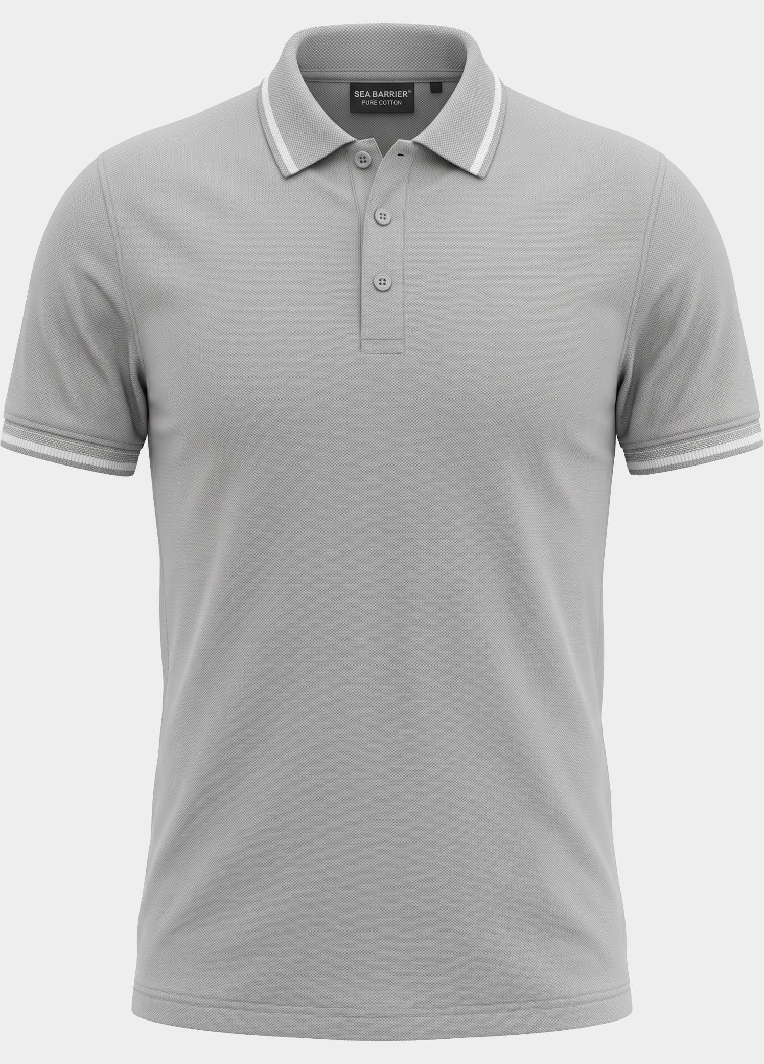 Sea Barrier Polo heren Grijs Marlin F0001414.T965/7433