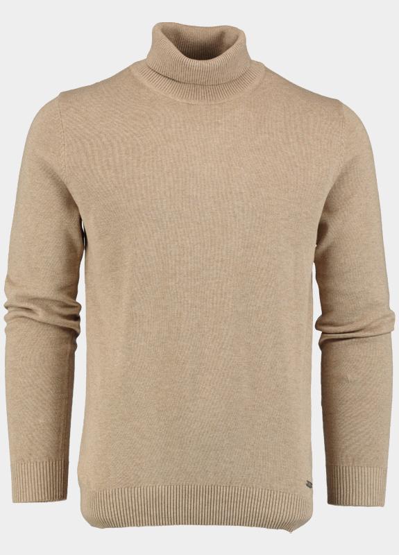 Bos Coltrui Beige Dex Rollneck Pullover Uni 25305DE03/820 sand