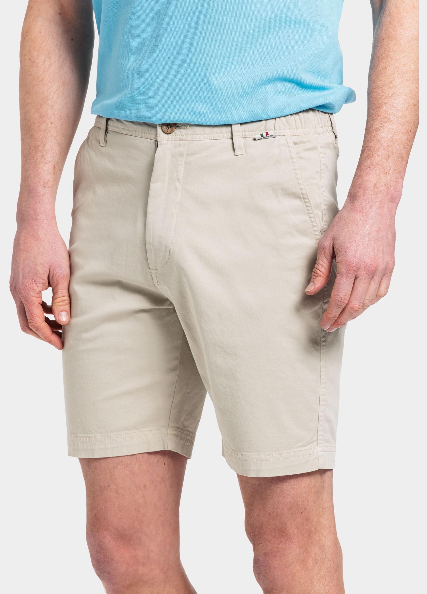 Giordano Korte Broek heren Wit Porter Short (elastic in wais 411117/81