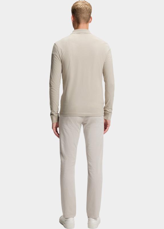 BOSS Orange Polo lange mouw Grijs Passerby 10256683 01 50507704/070