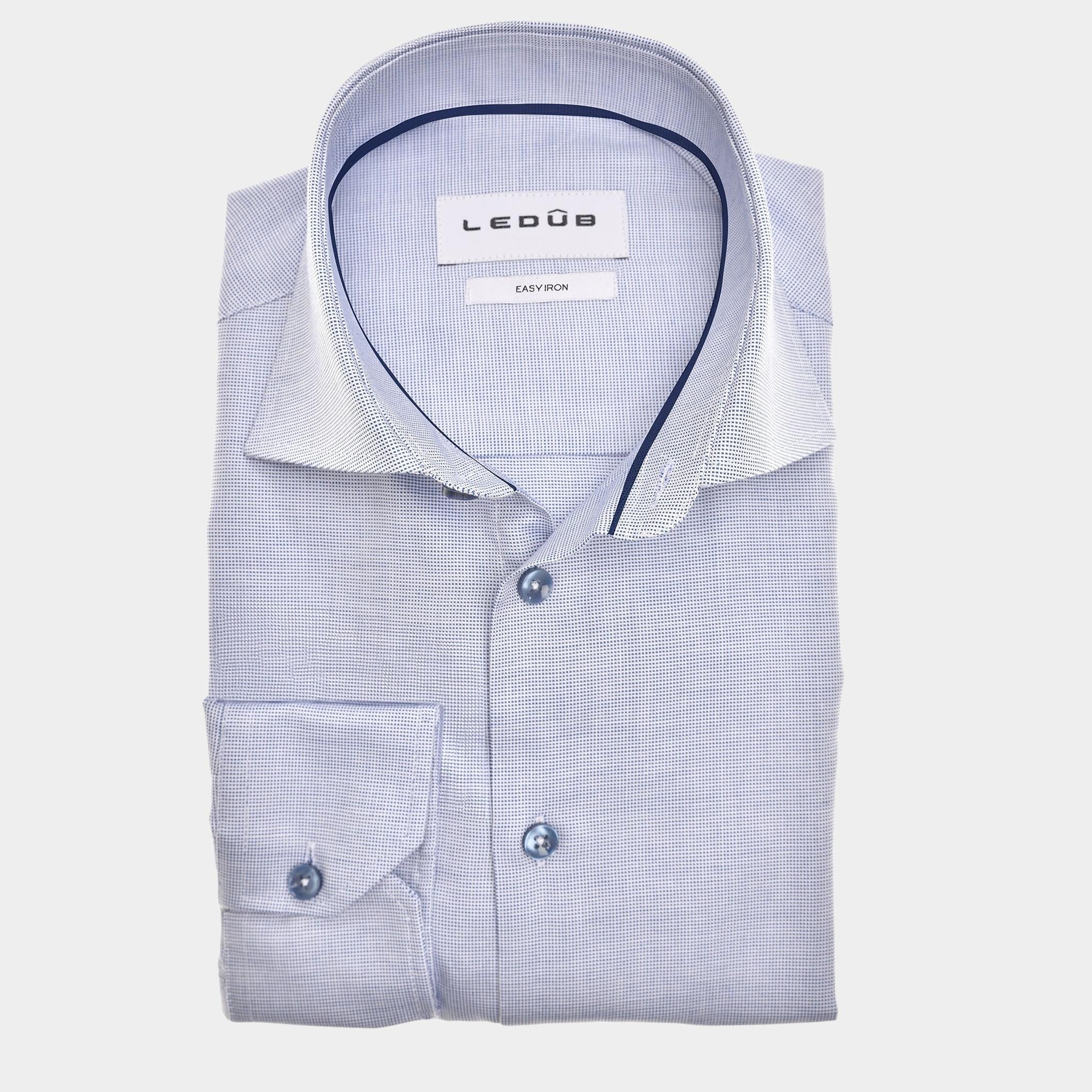 Ledub Business hemd lange mouw Blauw  0142827/180-000-000