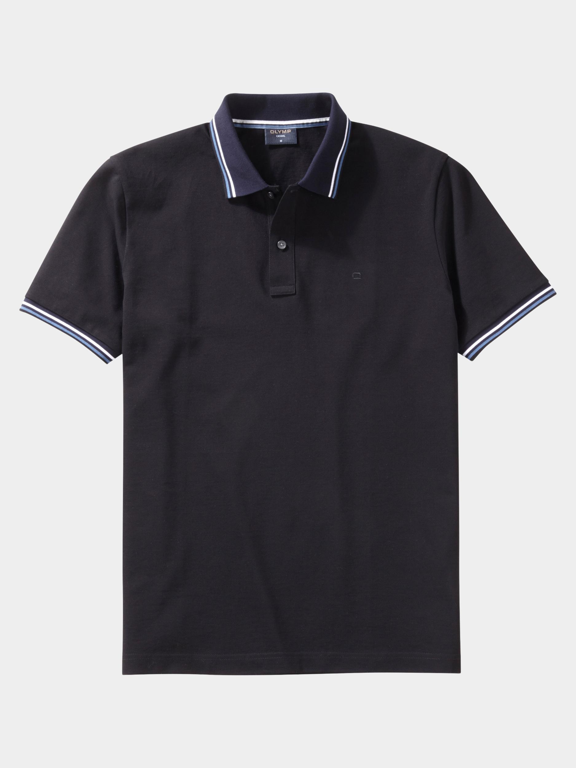 Olymp Polo korte mouw Zwart Polo PiquÃ© solid 541152/68