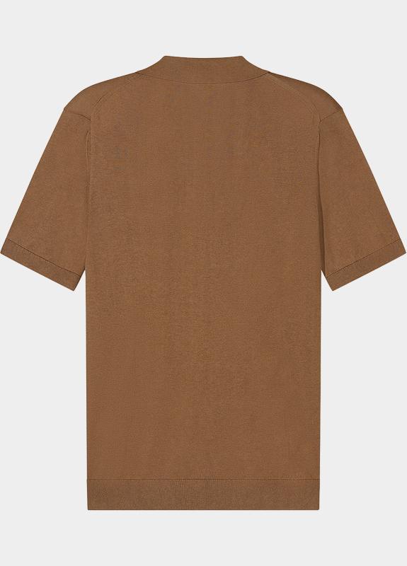 Olymp Polo heren Bruin Kurzarm 530712/27