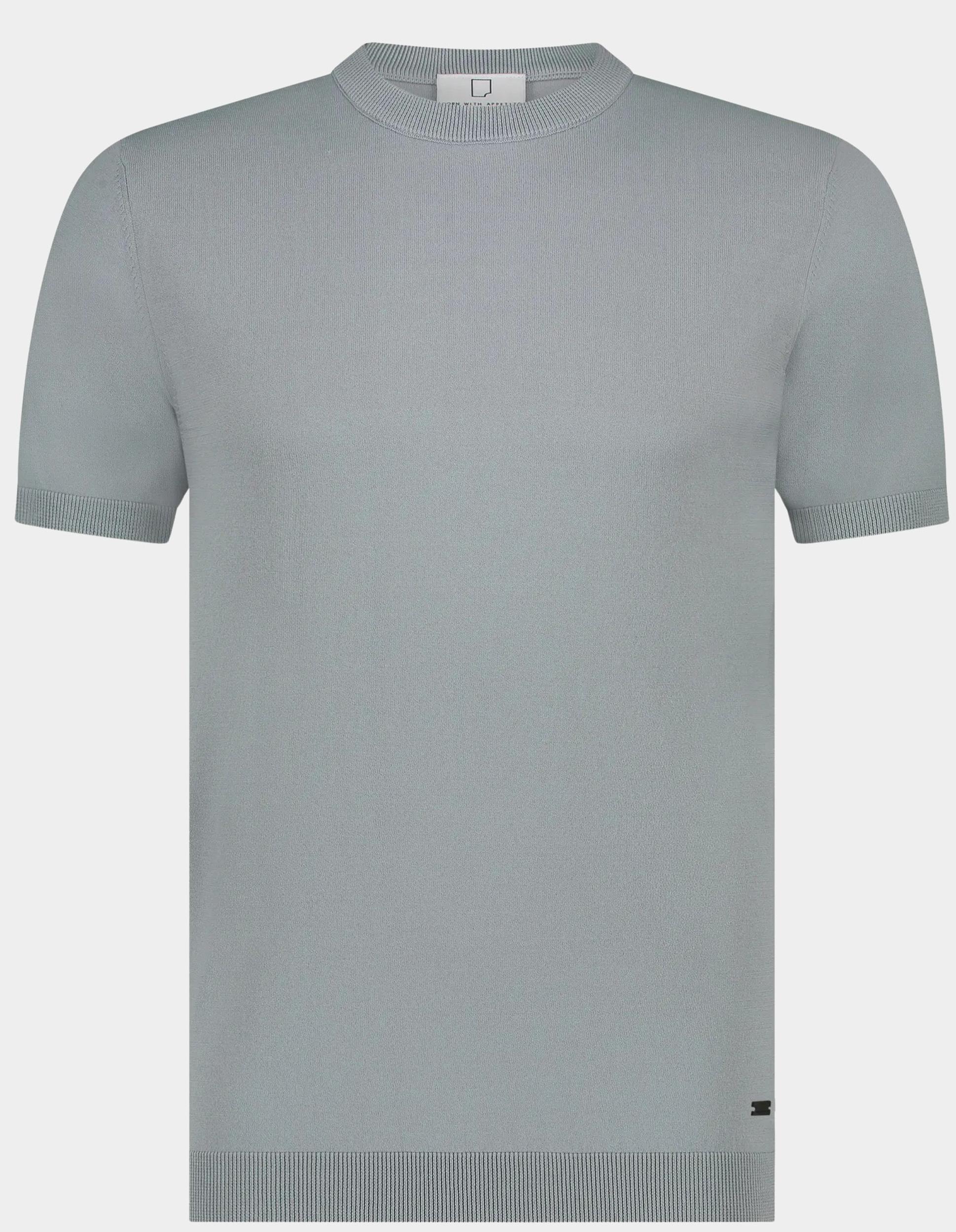 Born With Appetite T-shirt korte mouw Grijs Wake Knitted T-shirt 25108WA35/939 dusty grey