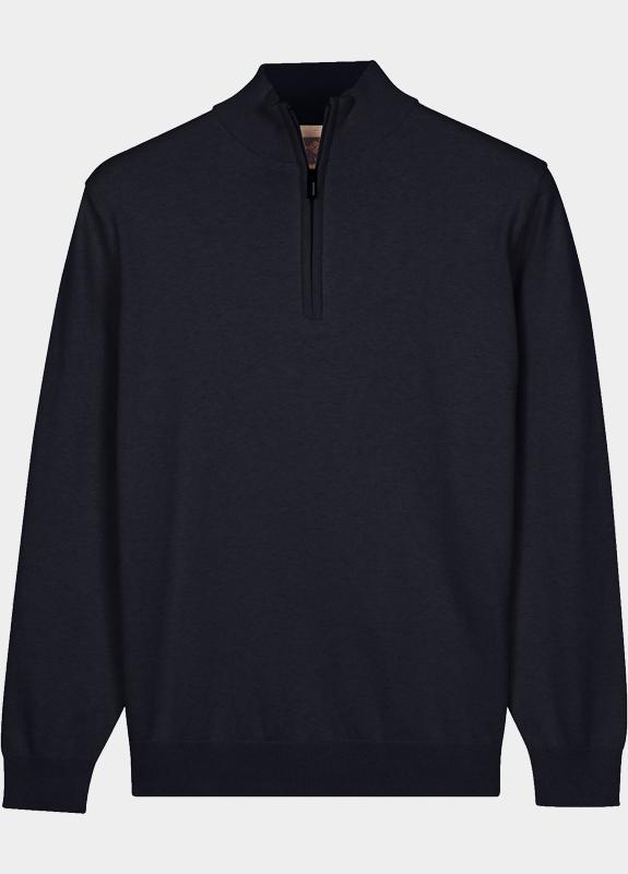 Baileys Half Zip Blauw Pullover 1/2 Zip  12gg Single 618400CCT-3/60