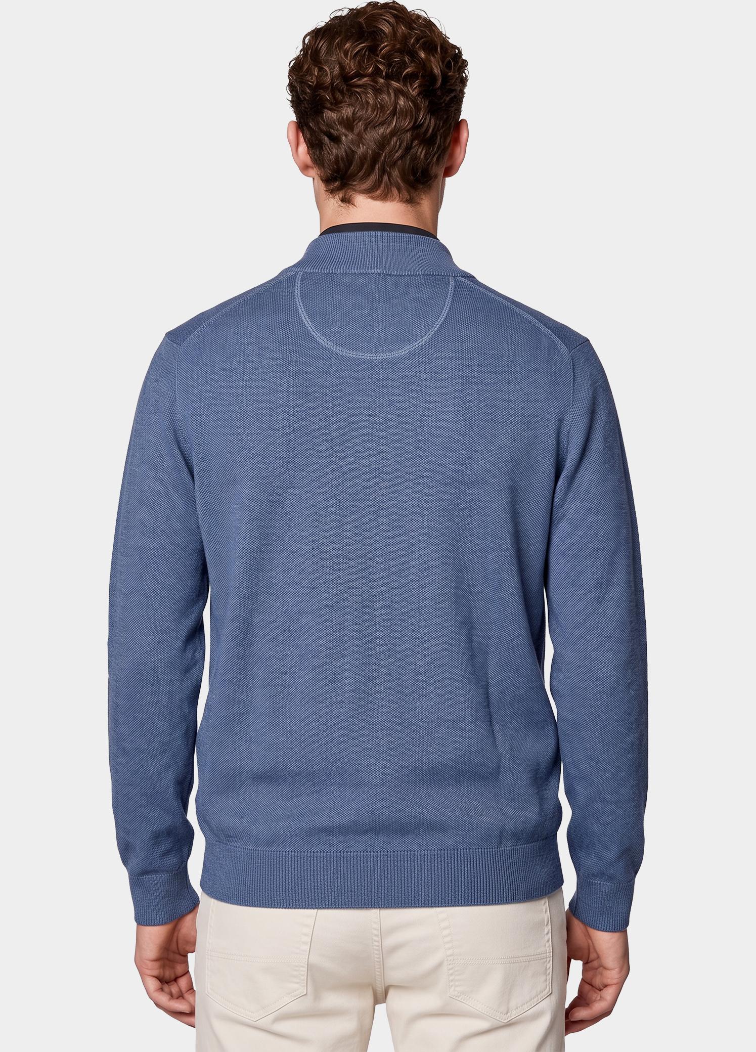 Baileys Vest heren Blauw Cardigan Zip  all-over 2-tone 622009/645