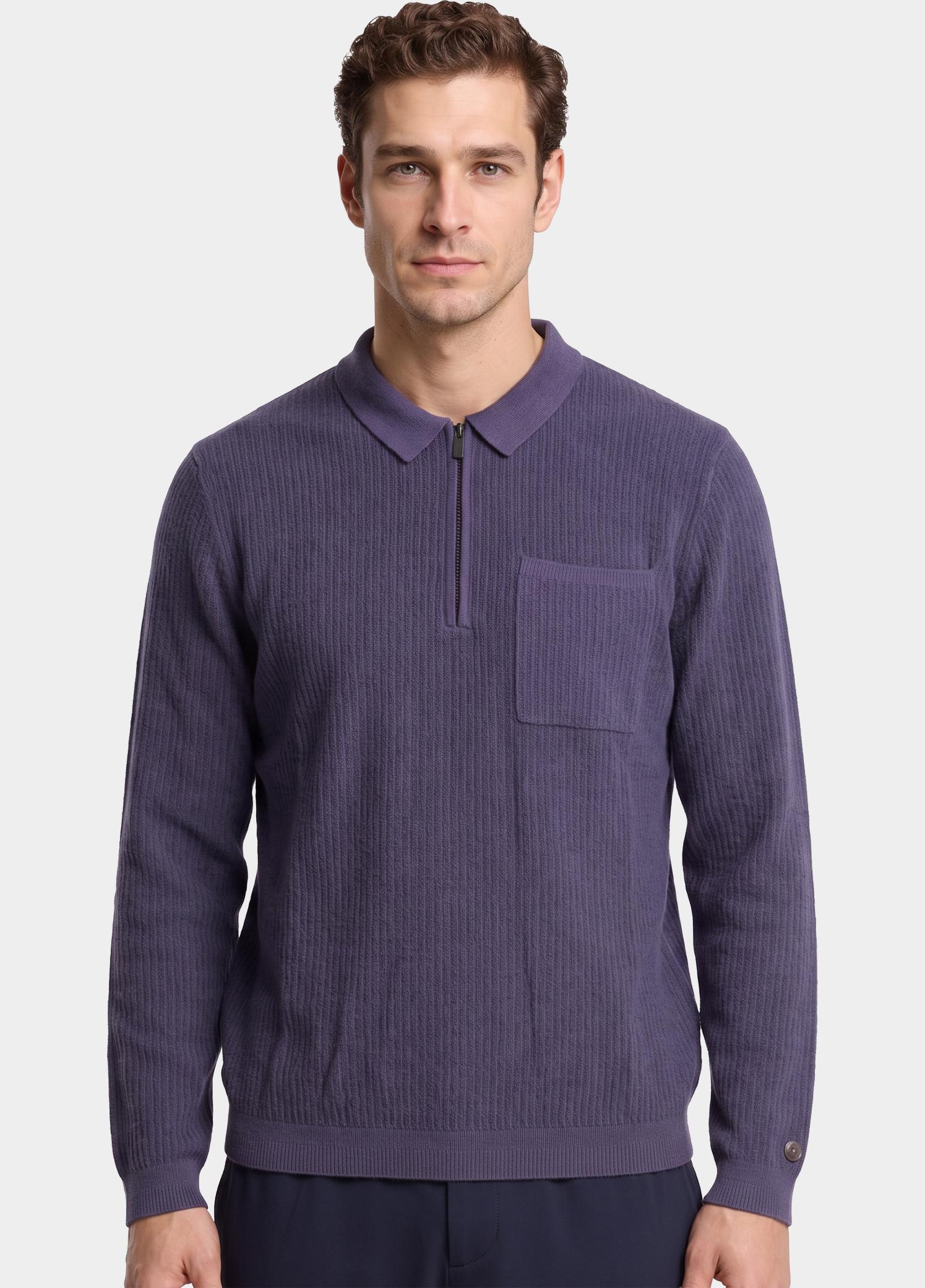 Cast Iron Sweater heren Blauw Crewneck regular fit soft ble CKW2609314/4163