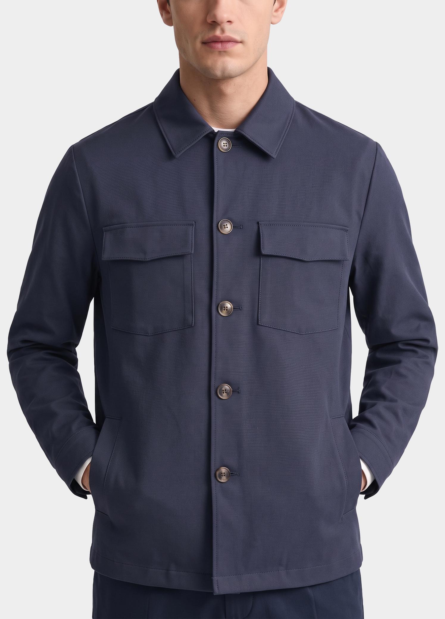 Born With Appetite Overshirt Blauw Matteo Shirtjacket BWA26314MA25/4001