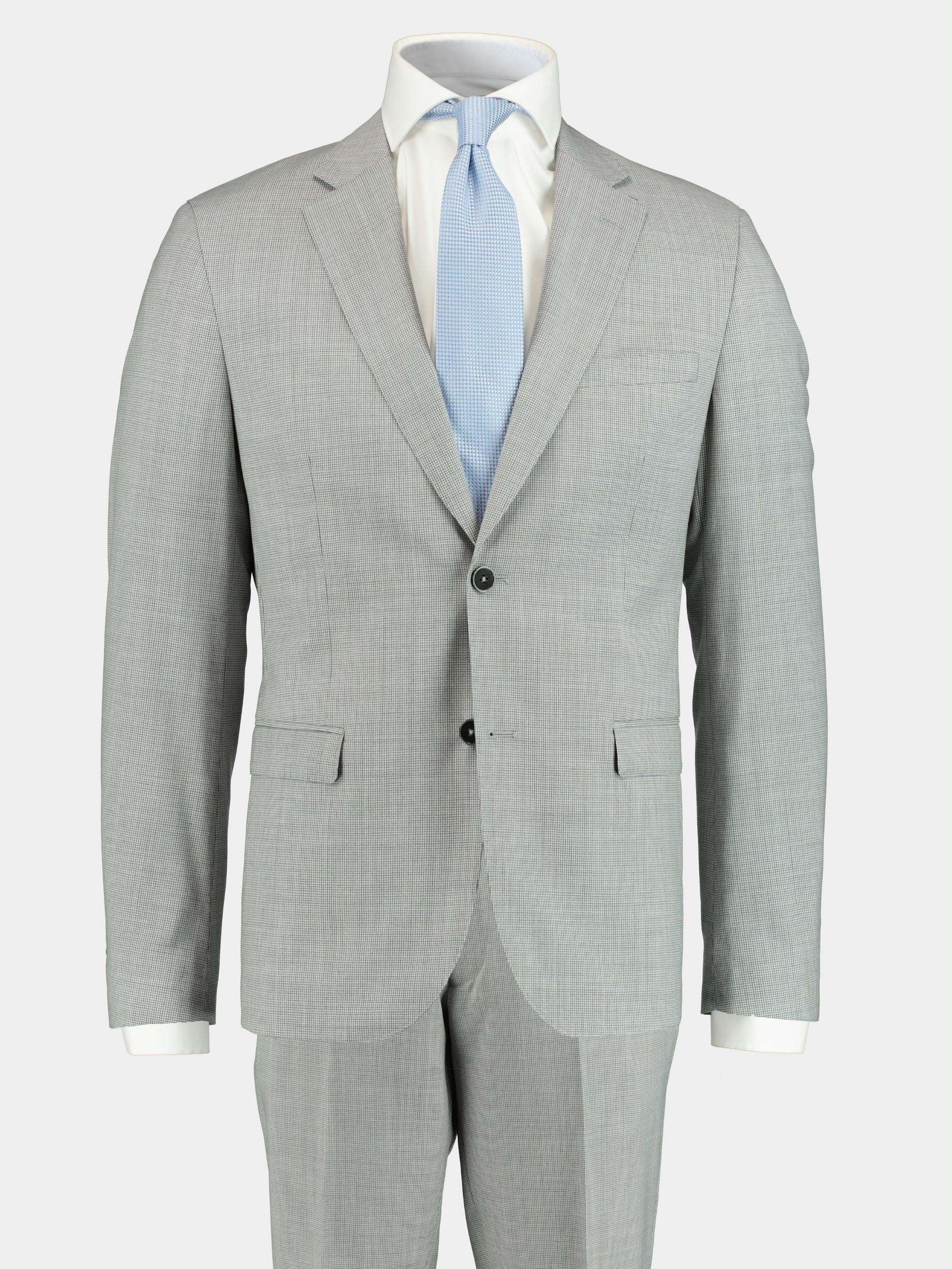 Bos Bright Blue Kostuum Grijs Toulon Suit Drop 8 221028TO89SB/940 grey