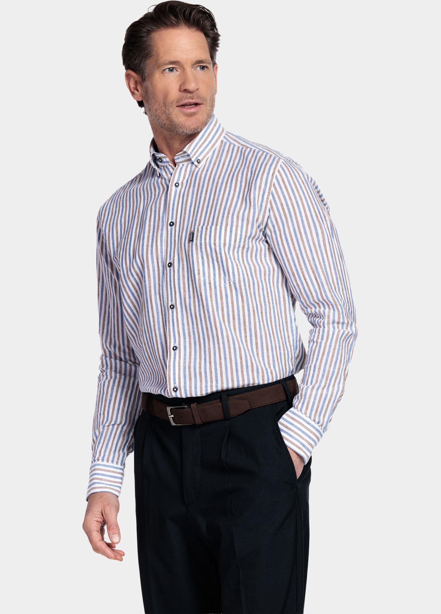 Giordano Overhemd heren Bruin Ivy Long Sleeve Button Down L 617114/80
