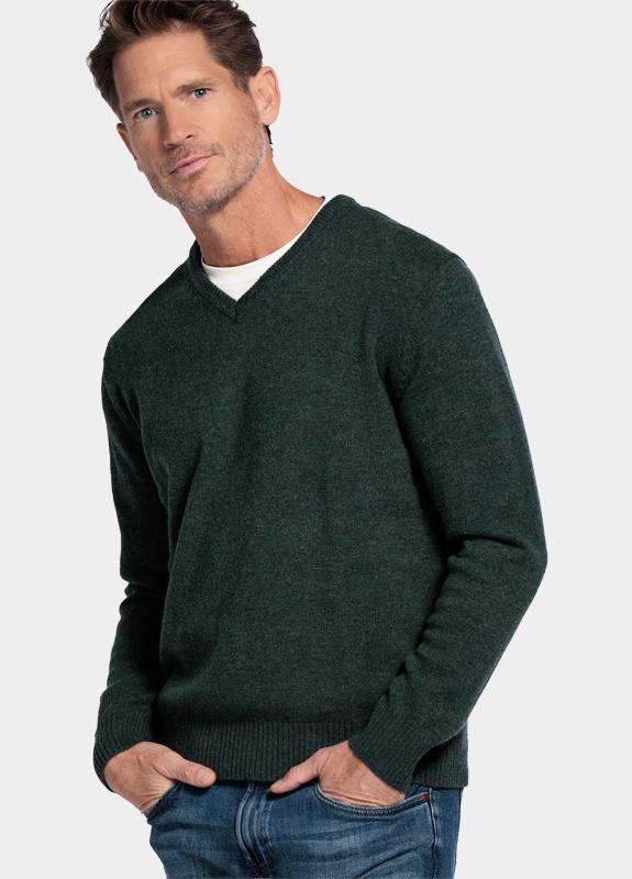 Baileys Pullover Groen V-Neck Pullover  10gg, single 520091/795