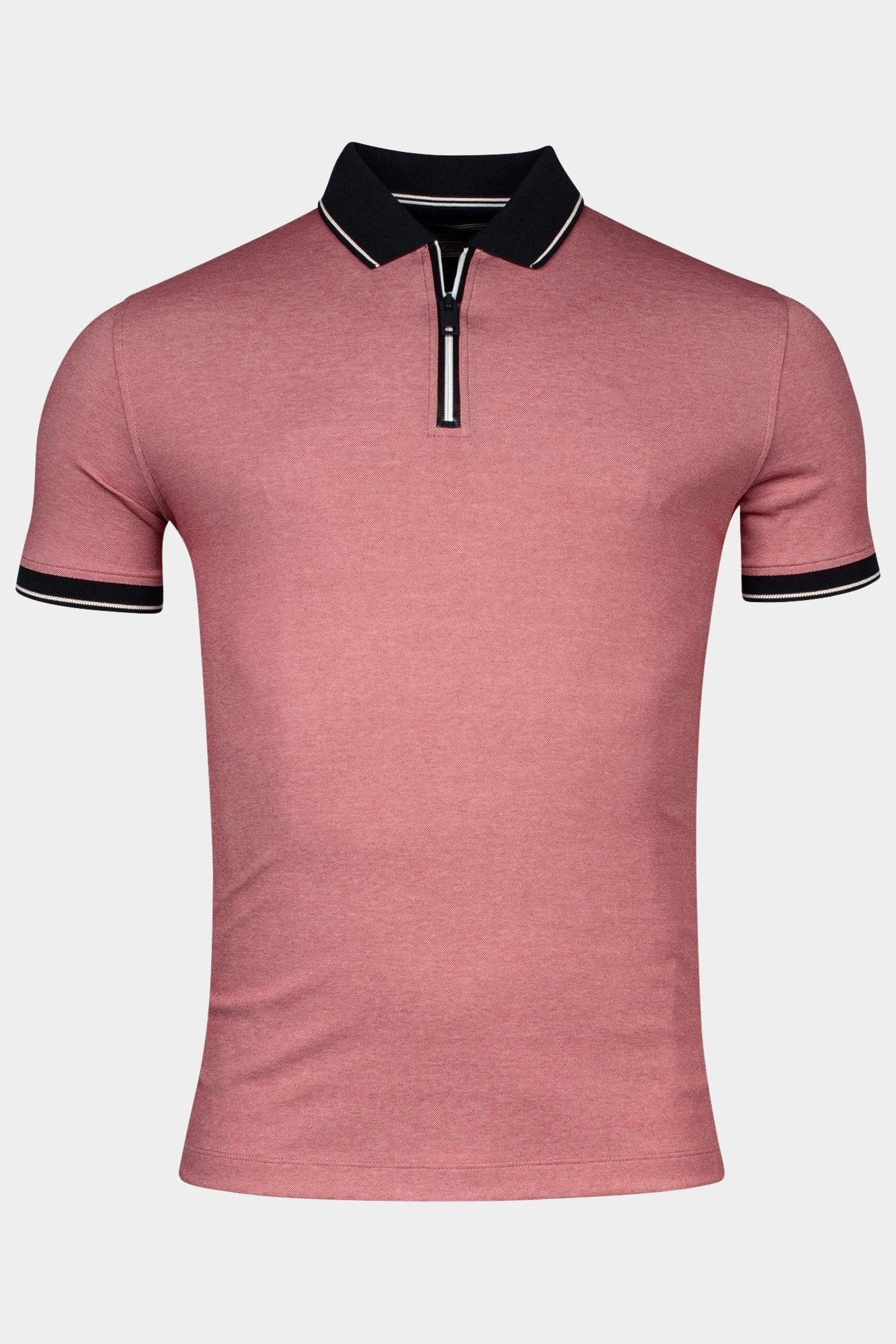 Baileys Polo korte mouw Roze Poloshirt 2-tone Oxford 415219/31