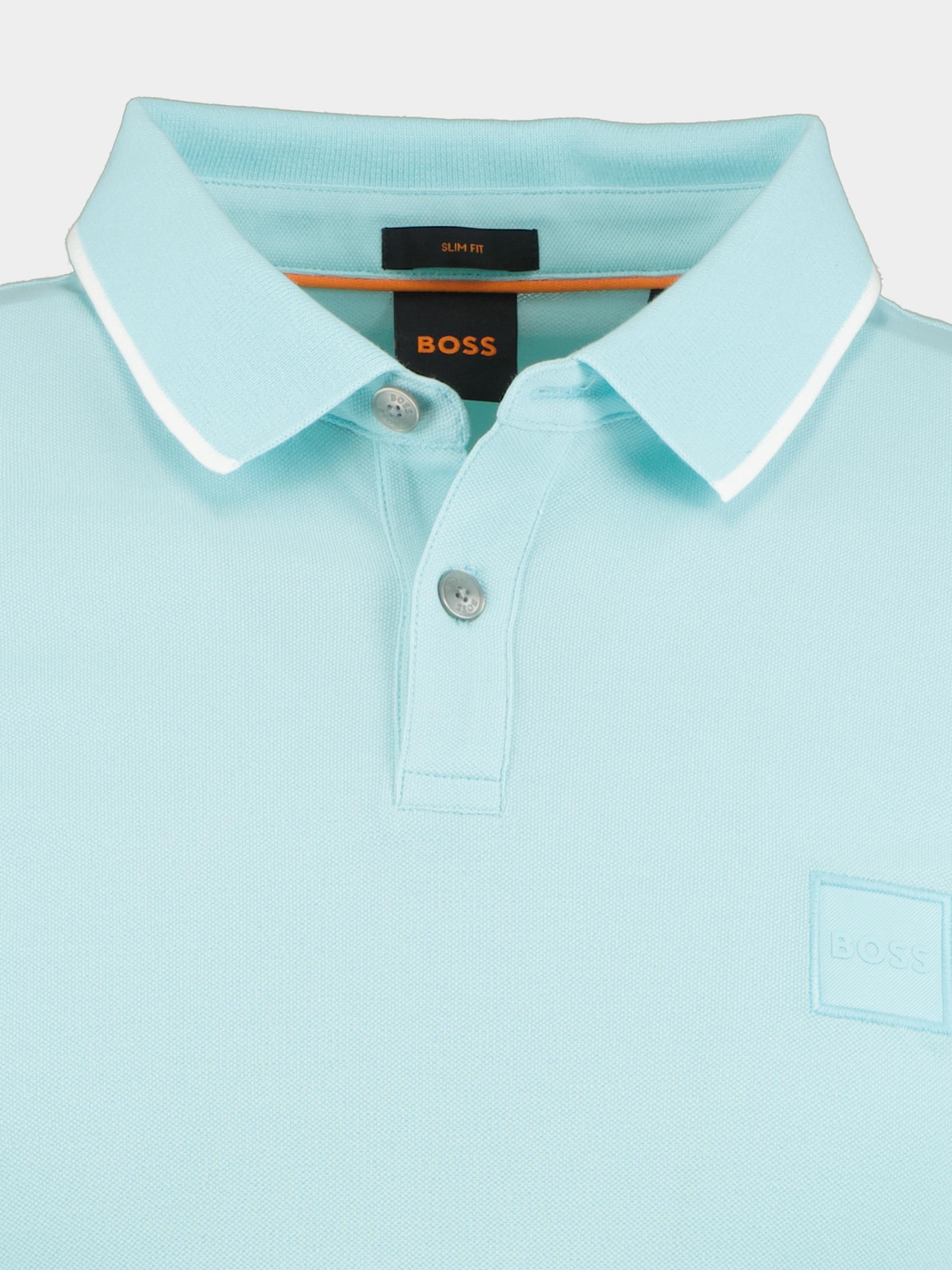 BOSS Orange Polo korte mouw Blauw Passertip 10242645 01 50472665/461