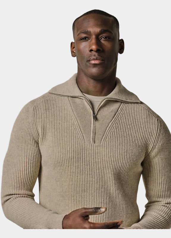 Profuomo Half Zip Beige  PPWJ30025/B