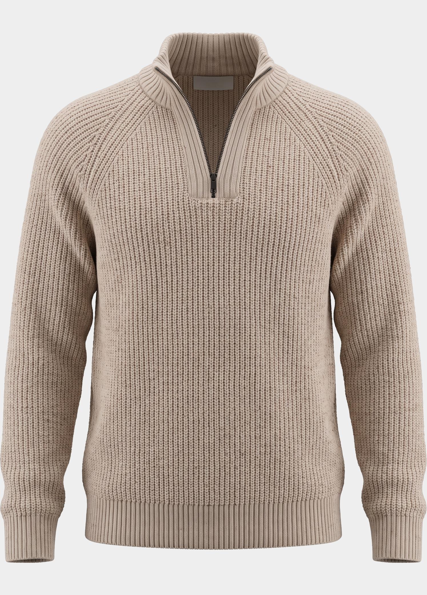 Barbour Half Zip Beige Fleck MKN1757/BE14