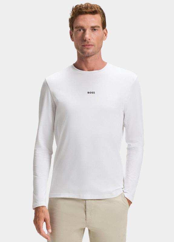 BOSS Orange T-shirt lange mouw Wit TChark 10242929 01 50473286/100