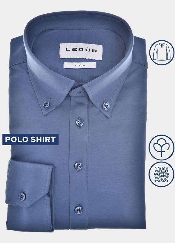 Ledub Polo lange mouw Blauw  0143117/165-000-000