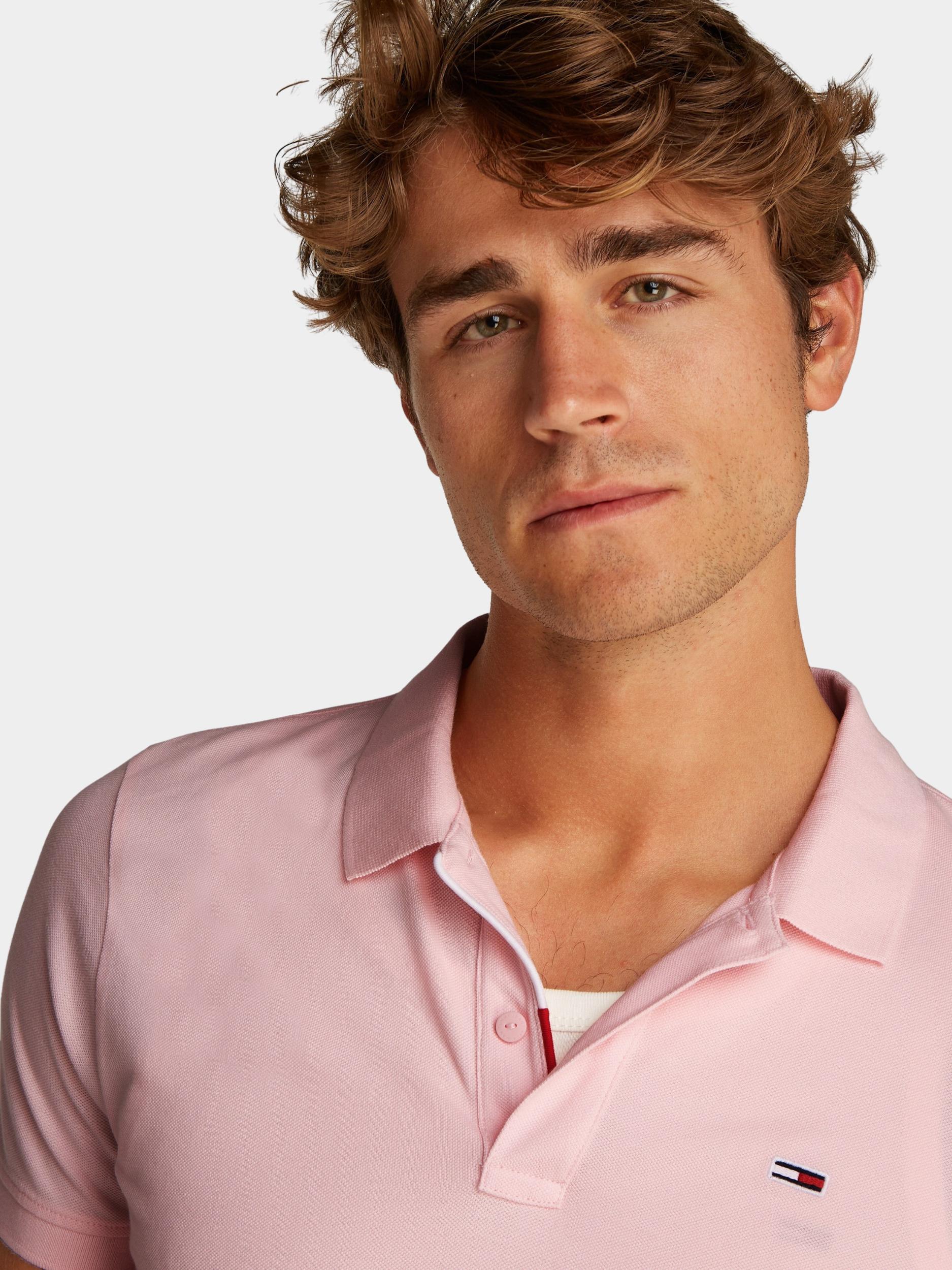 Tommy Jeans Polo korte mouw Roze TJM SLIM PLACKET POLO EXT DM0DM20676/TH3