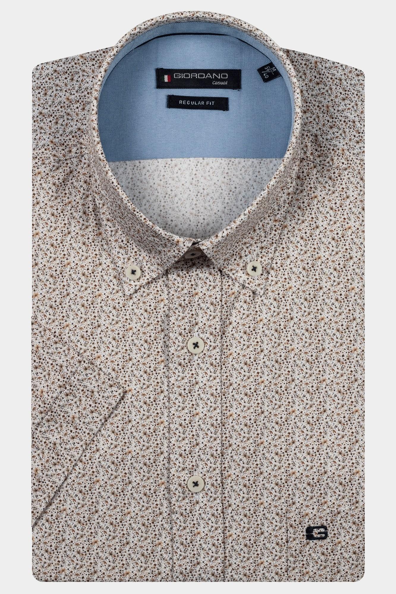 Giordano Casual hemd korte mouw Bruin League short sleeve button do 516050/80