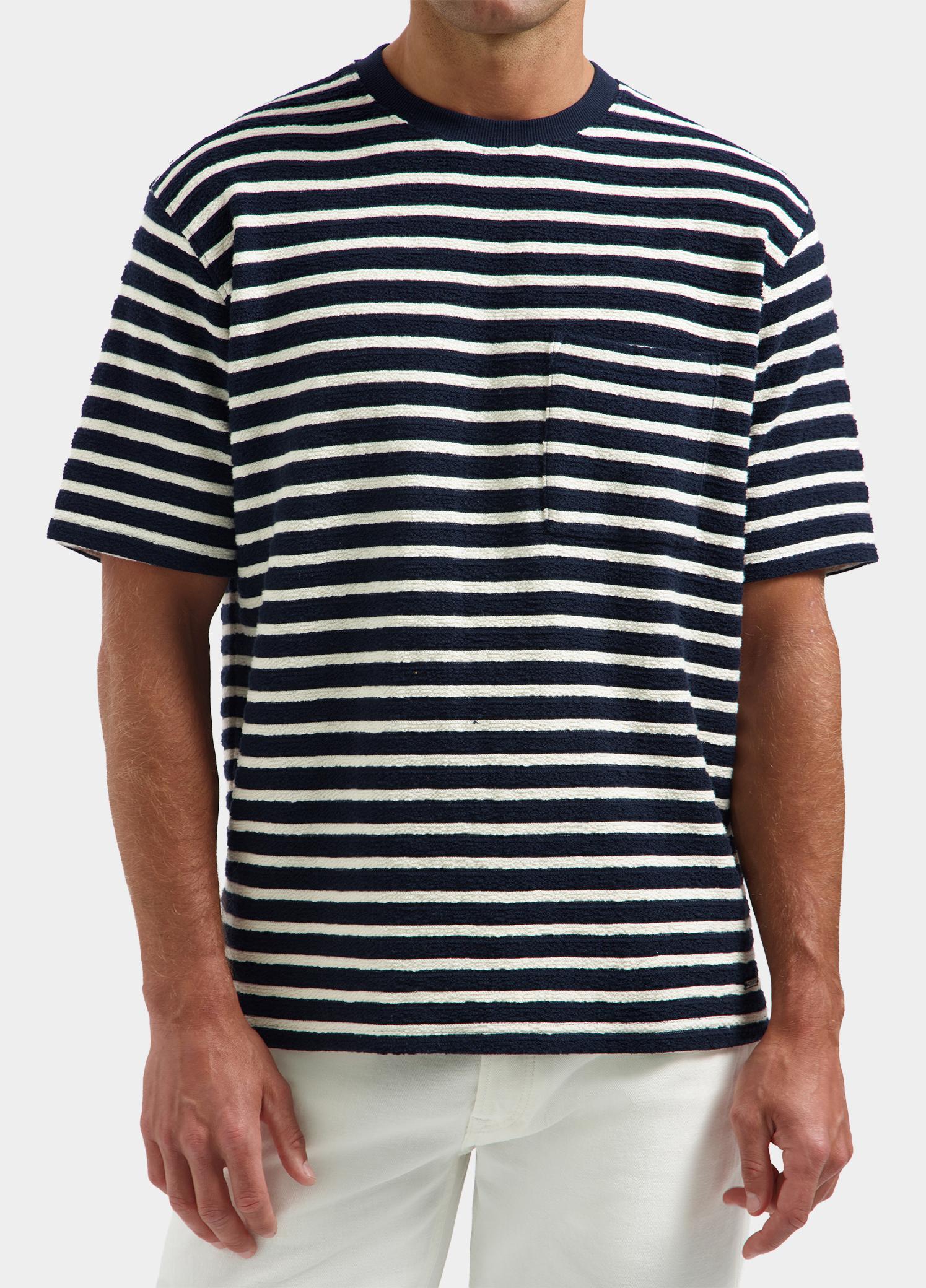 Dstrezzed T-shirt heren Blauw Louie Stripe 203552/649