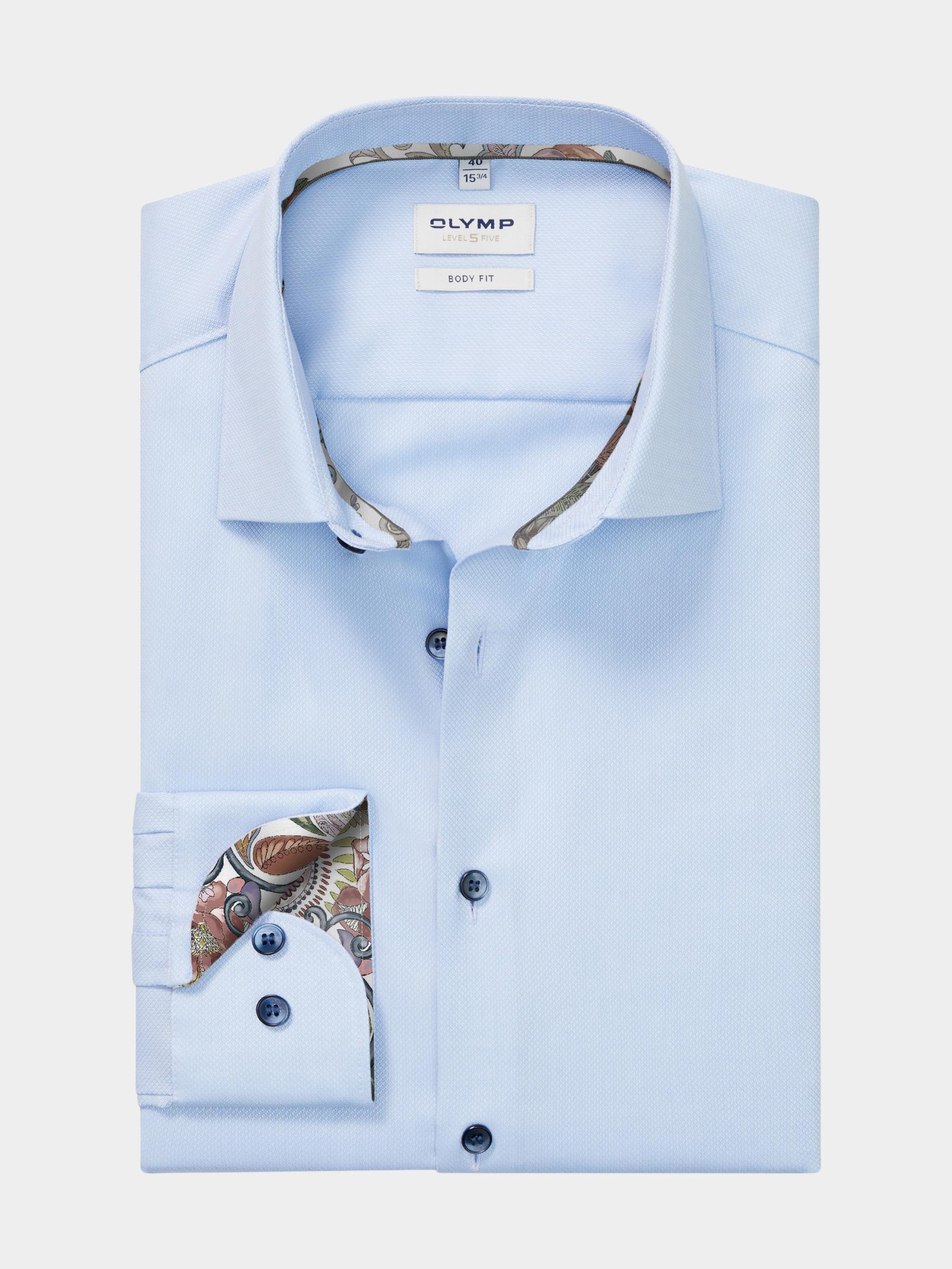 Olymp Business hemd lange mouw Blauw Level Five 204084/11