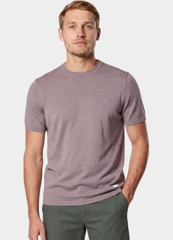 Born With Appetite T-shirt heren Paars Lenny Knitted T-shirt Ss BWA26106LE54/5005