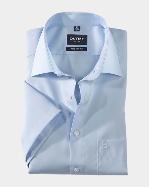 Olymp Business hemd korte mouw Blauw Luxor 030012/15