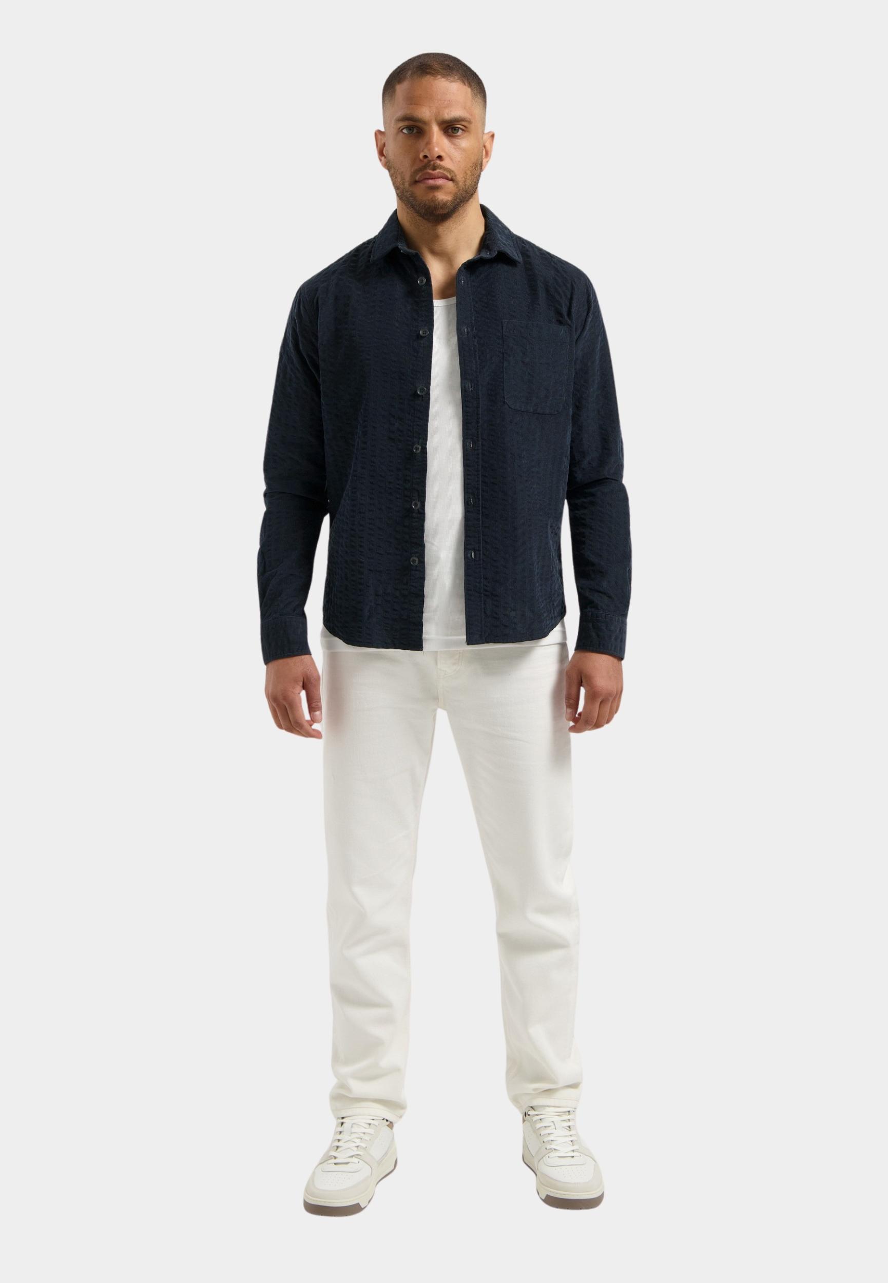 Dstrezzed Casual hemd lange mouw Blauw Patric Shirt 303980/649